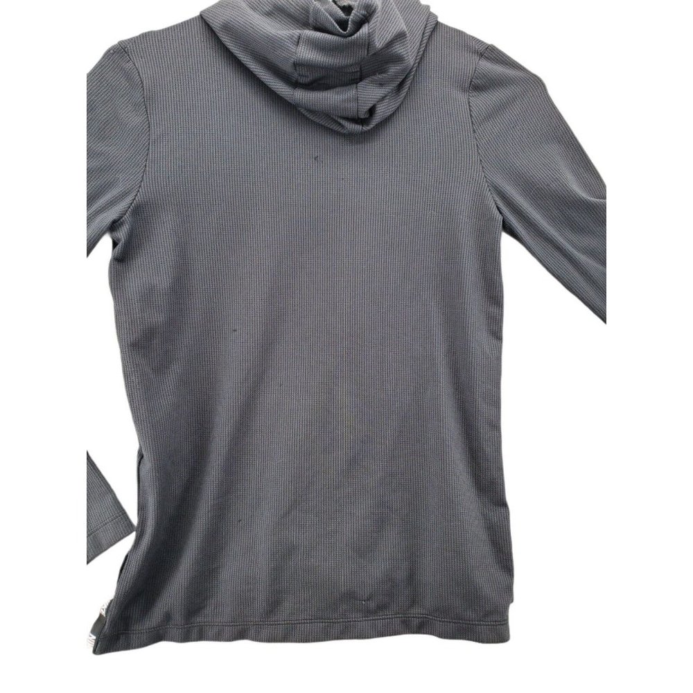 NIKE Dri Fit Shirt Unisex Kids Long Sleeve Hooded High Neck Pullover Black Med. - Picture 5 of 7